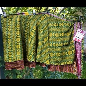 DGY recycled sari wrap skirt